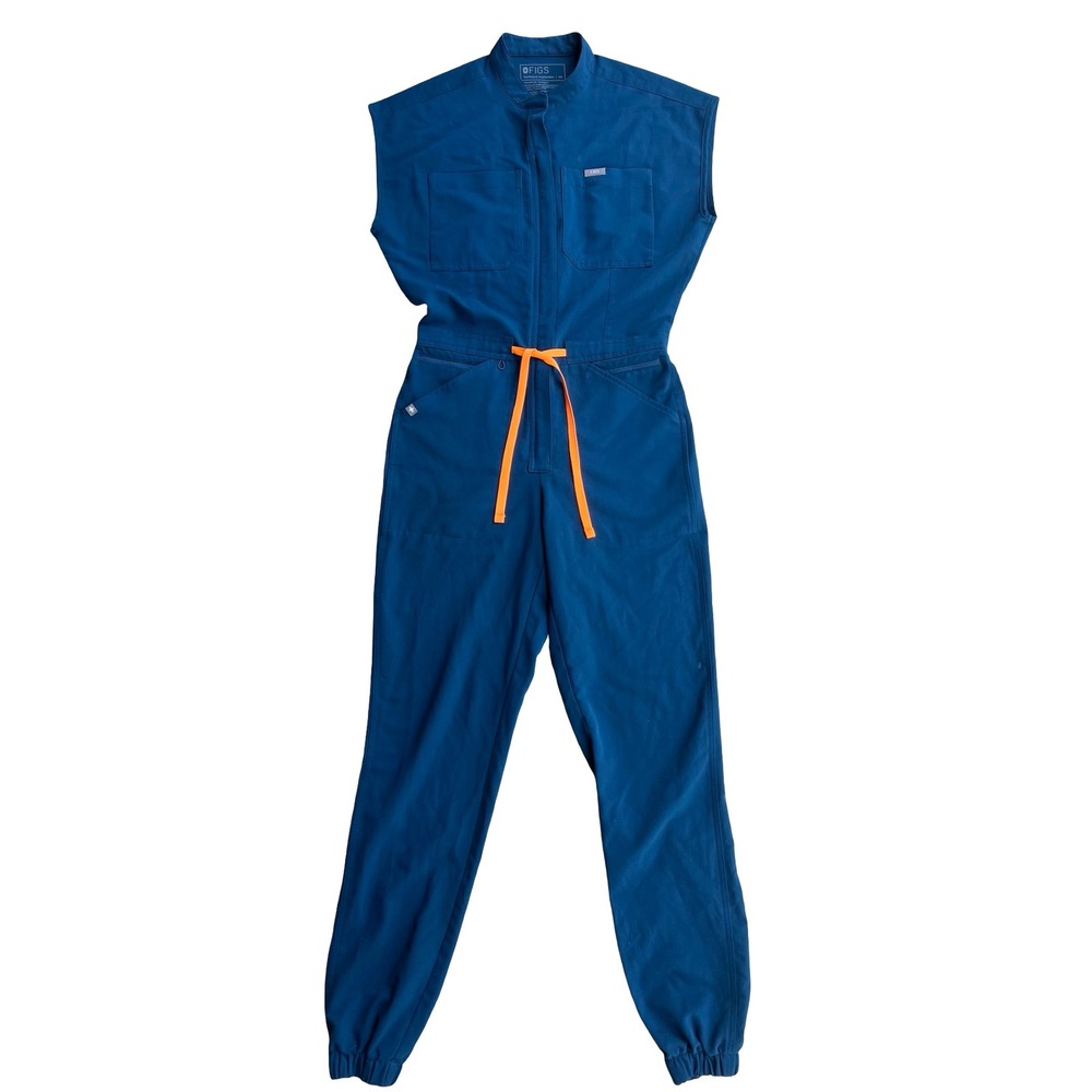 FIGS Tech Collection Rafaela Women's XS Deep Reef Blue Jogger Scrub Jumpsuit